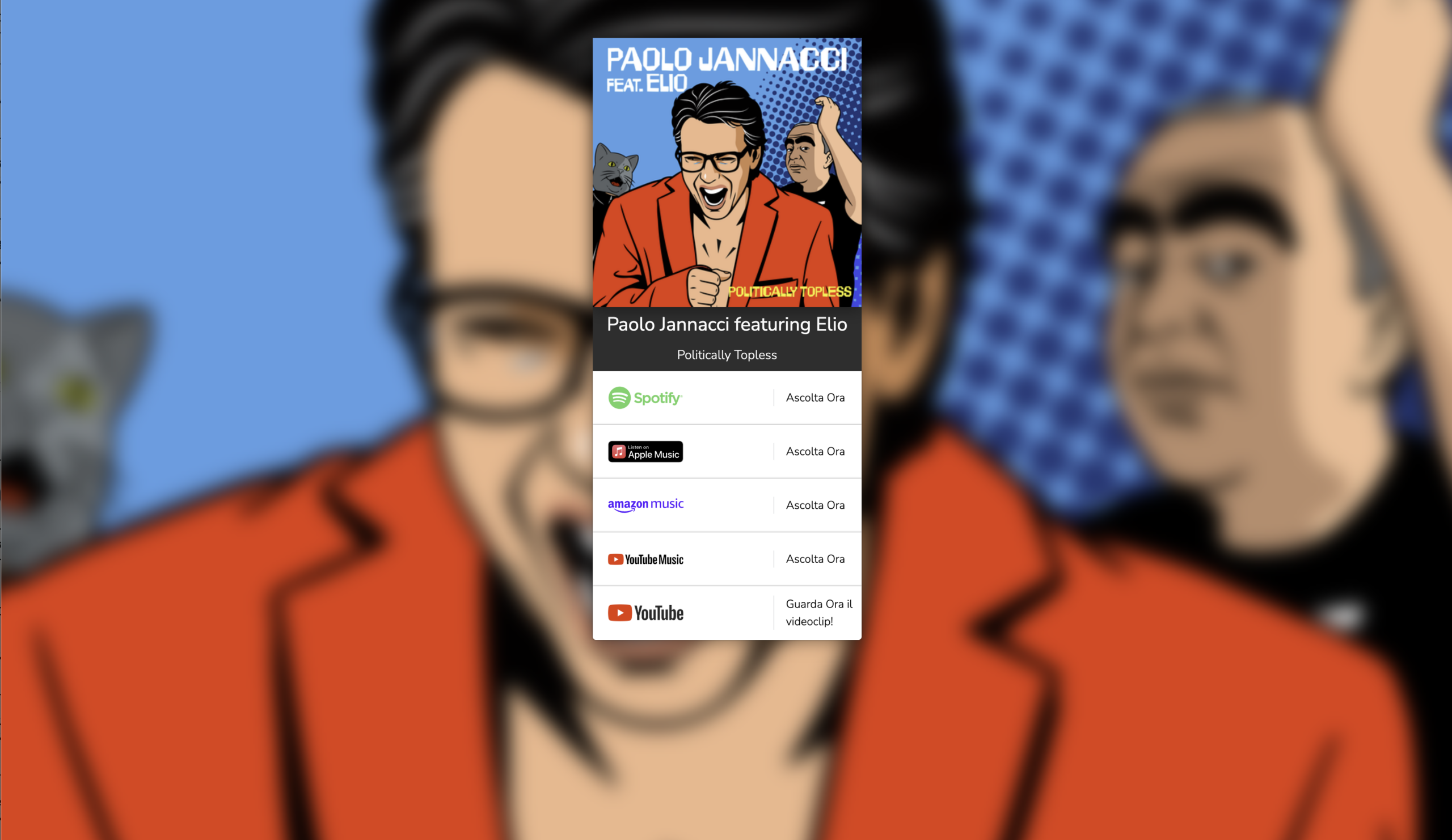 Paolo Jannacci featuring Elio Politically Topless Paolo Jannacci featuring Elio Politically Topless